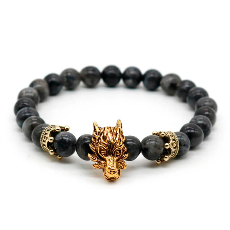 Gold Lucky Wolf Bracelet