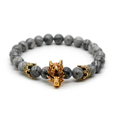 Gold Lucky Wolf Bracelet